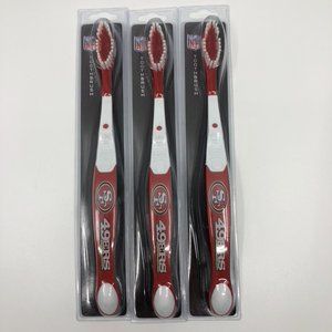 San Francisco 49ers NFL Adult MVP Toothbrush - Set of 3